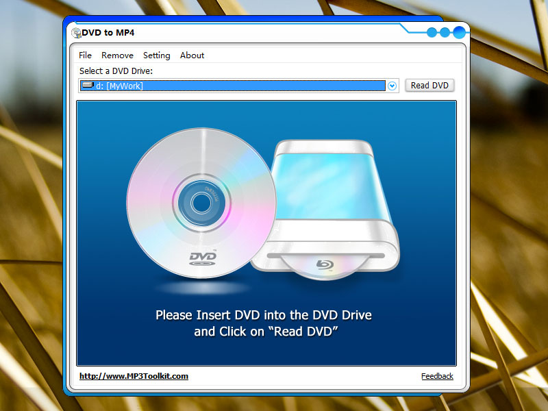 DVD to MP4 is a windows freeware tool that rips normal DVD & Blue Ray DVD to MP4 and more video formats, and then you can watch movies on the PC or save them much easier.