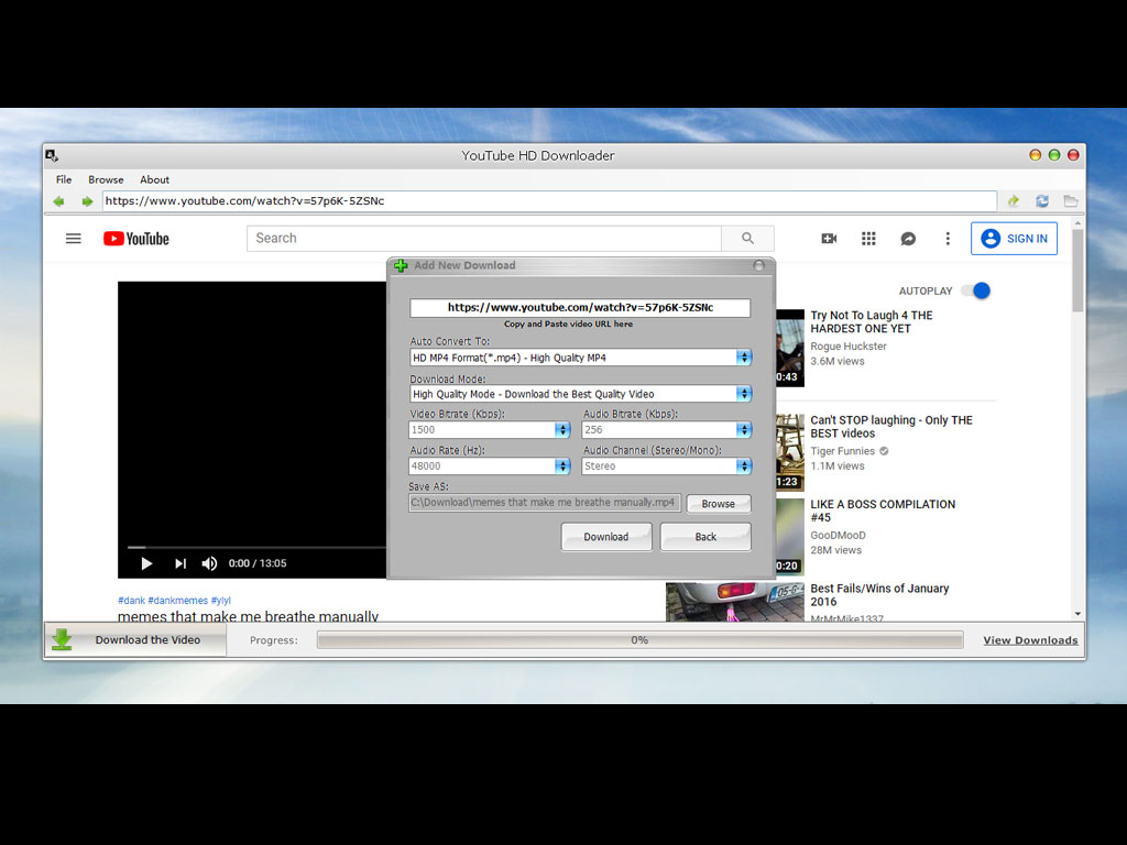 YouTube HD Downloader